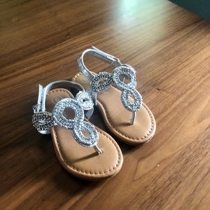 Size 6 silver sandals